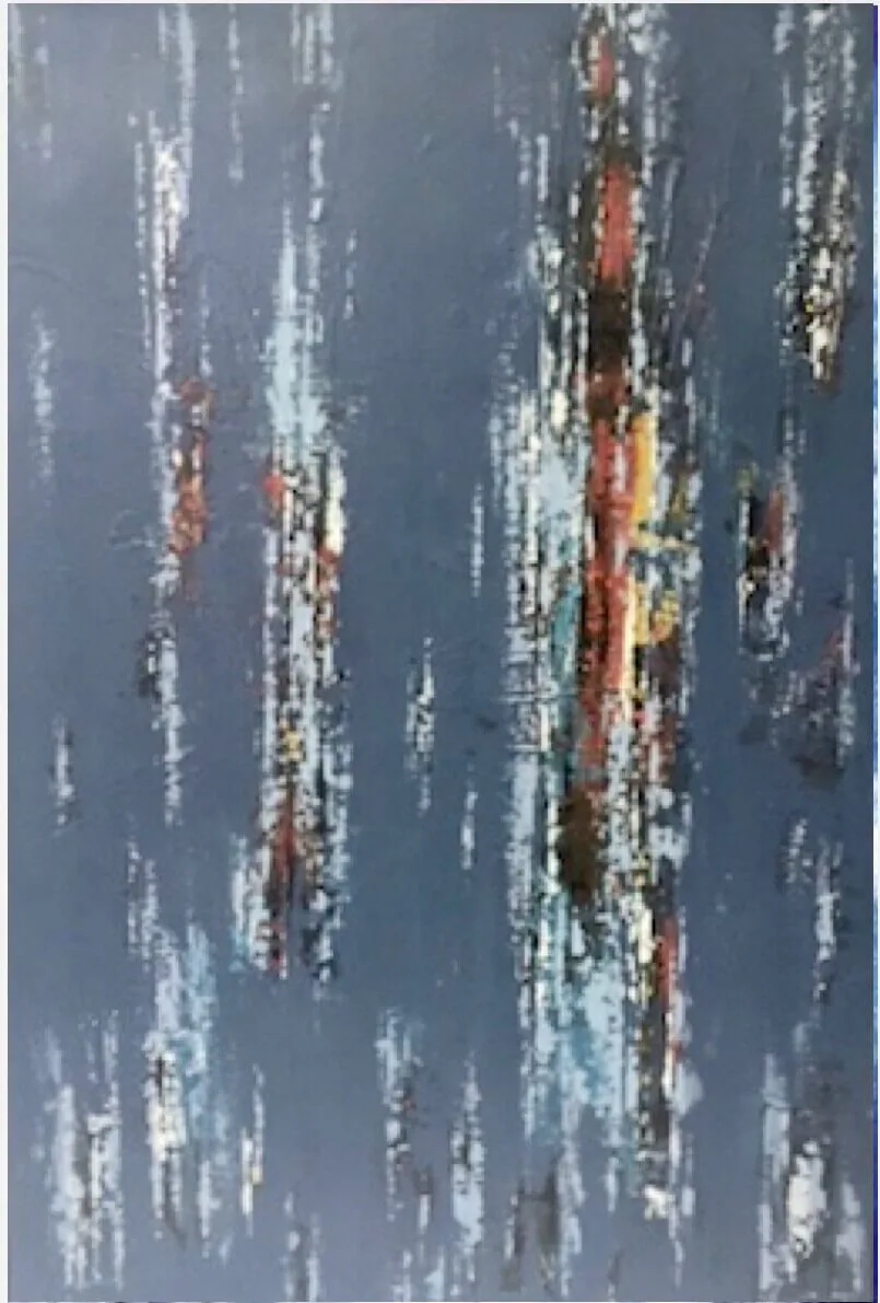 Abstract Amber Rain Painting — original wall art