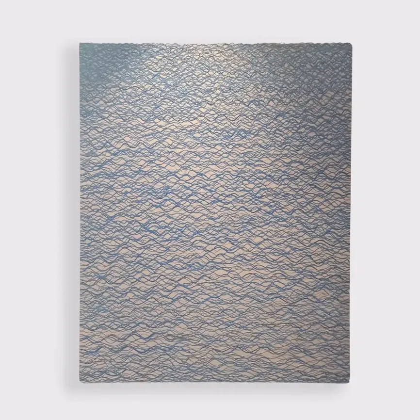 Abstract Blue Swiggles — original wall art