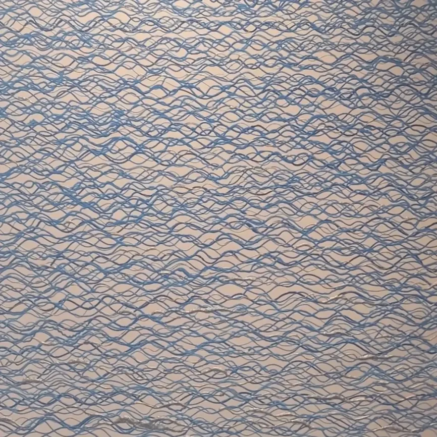 Abstract Blue Swiggles — Selecting one or more of our exclusive artworks for your scheme may provide the finishing touch…