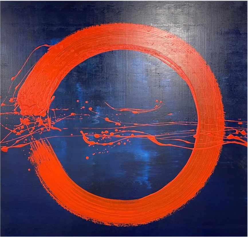 Abstract Red Circle Painting — The Red Circle painting is a superb original painting and displays strong techniques…