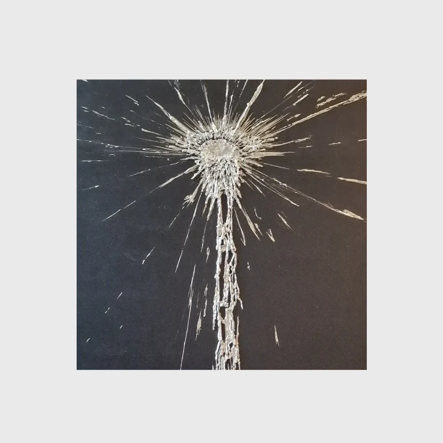 Abstract Silver Waterfall — original wall art