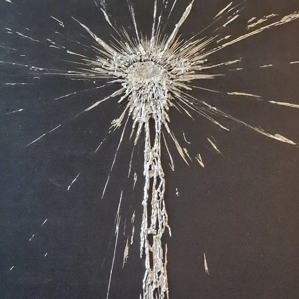 Abstract Silver Waterfall — original wall art