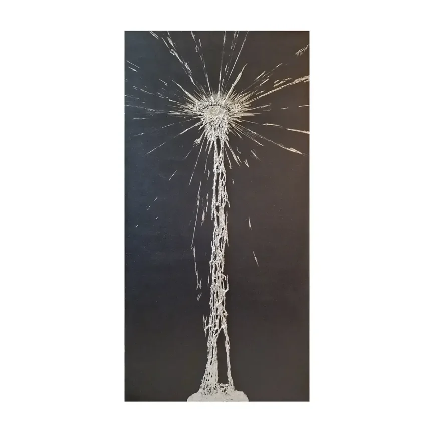 Abstract Silver Waterfall — Step into a world of artistic intrigue with our "Abstract Silver Waterfall" painting.
