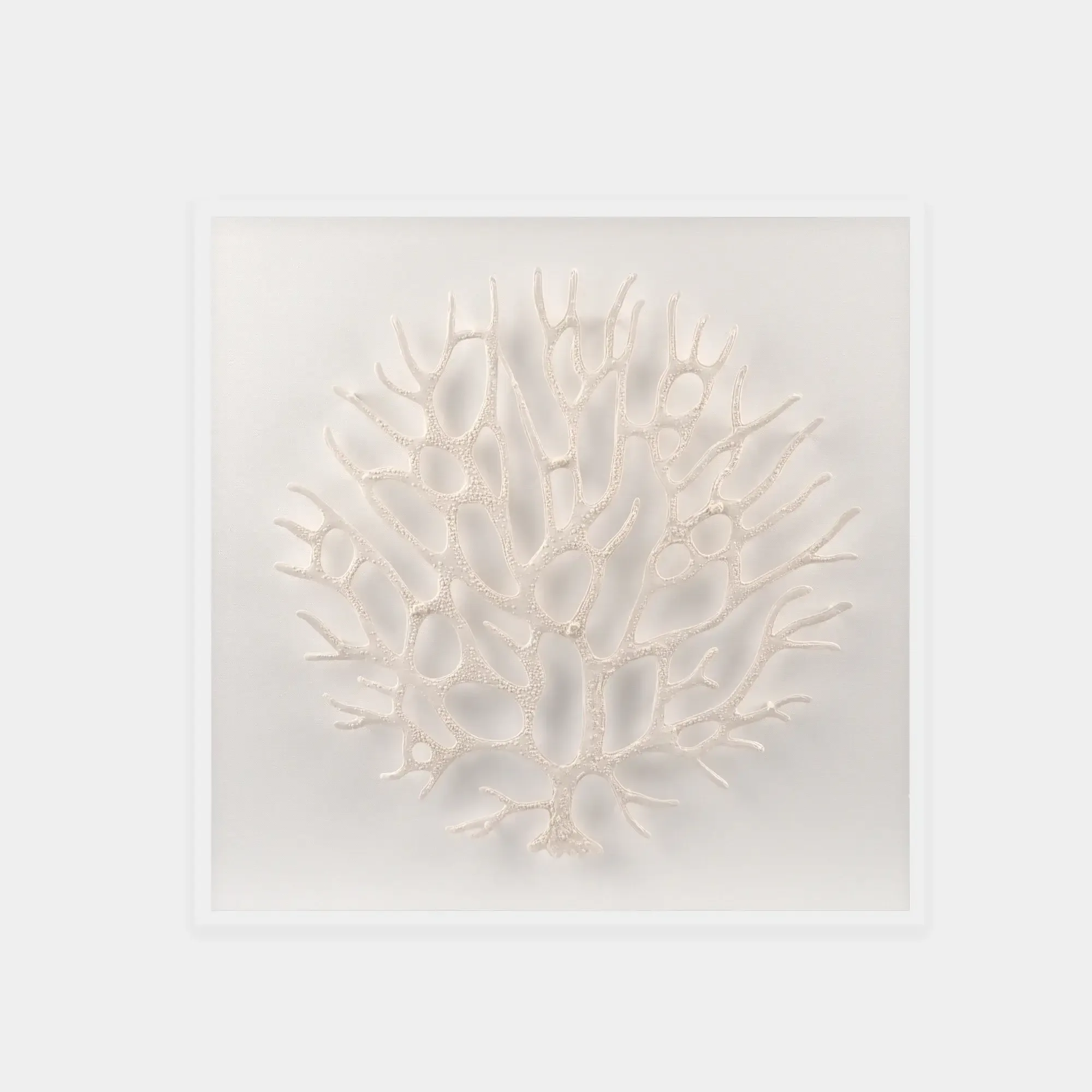Abstract White Coral Wall Art 9 — original wall art