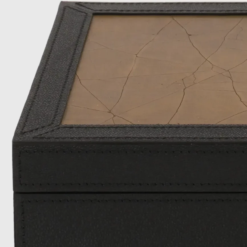 Arno Box Black Leather — decorative boxe