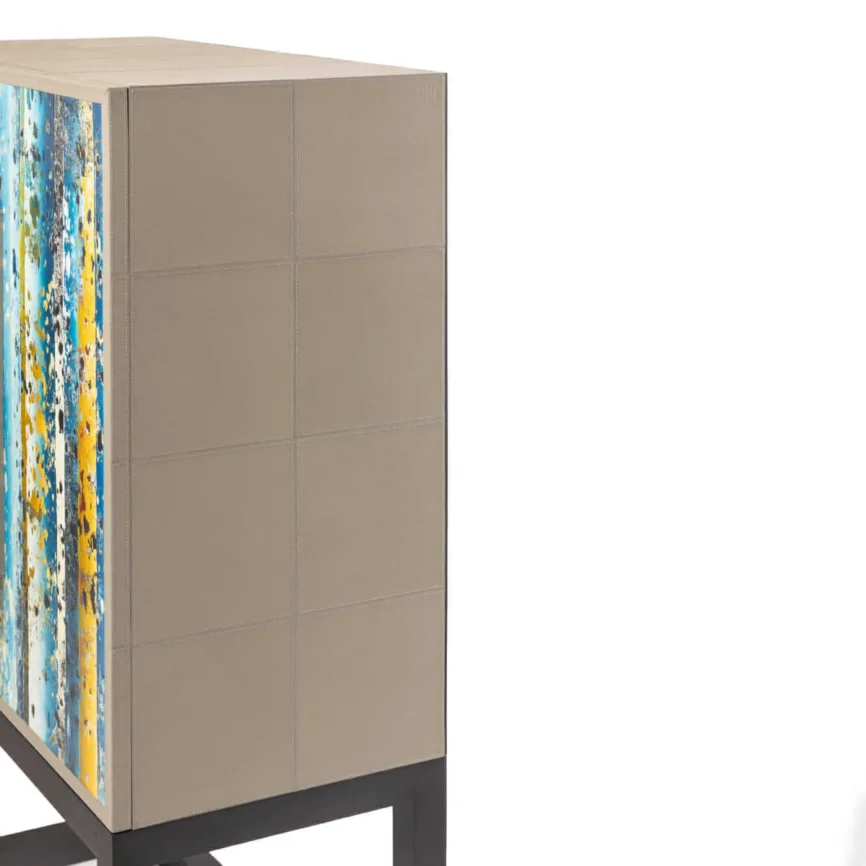 Arthaus Leather Armoire Dapple, 90×40×141 cm