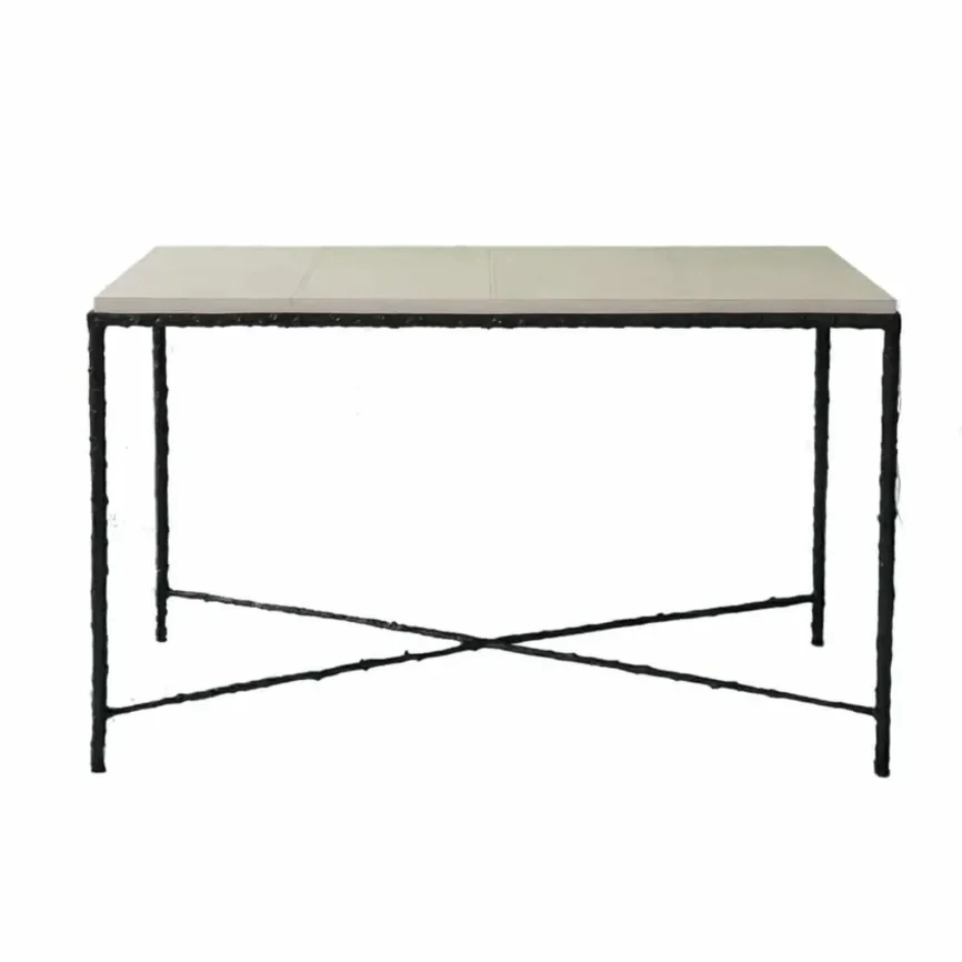 Arun Console Bronze Nera Pumice Leather, Bronze Nera finish