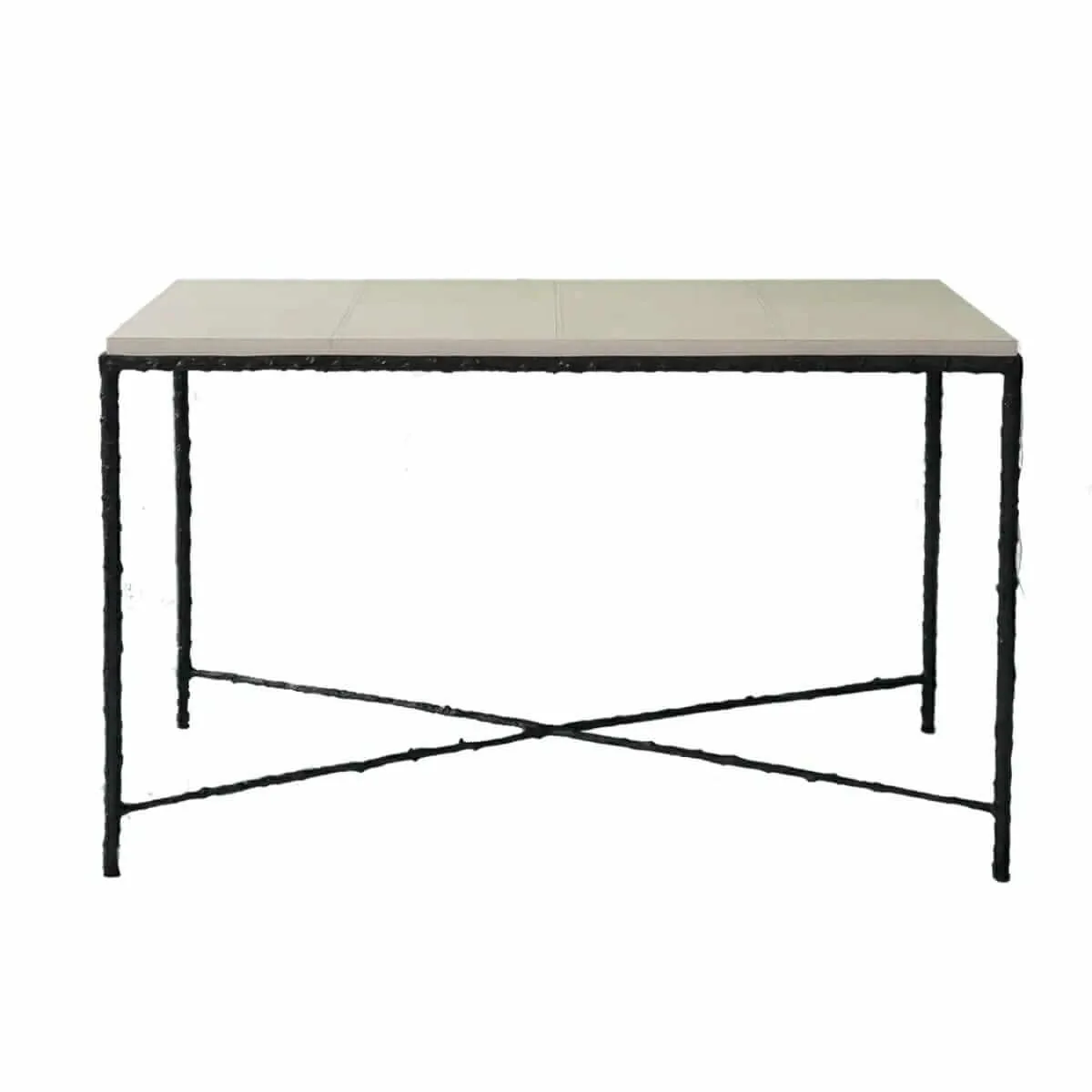 Arun Console Bronze Nera Pumice Leather, Bronze Nera finish