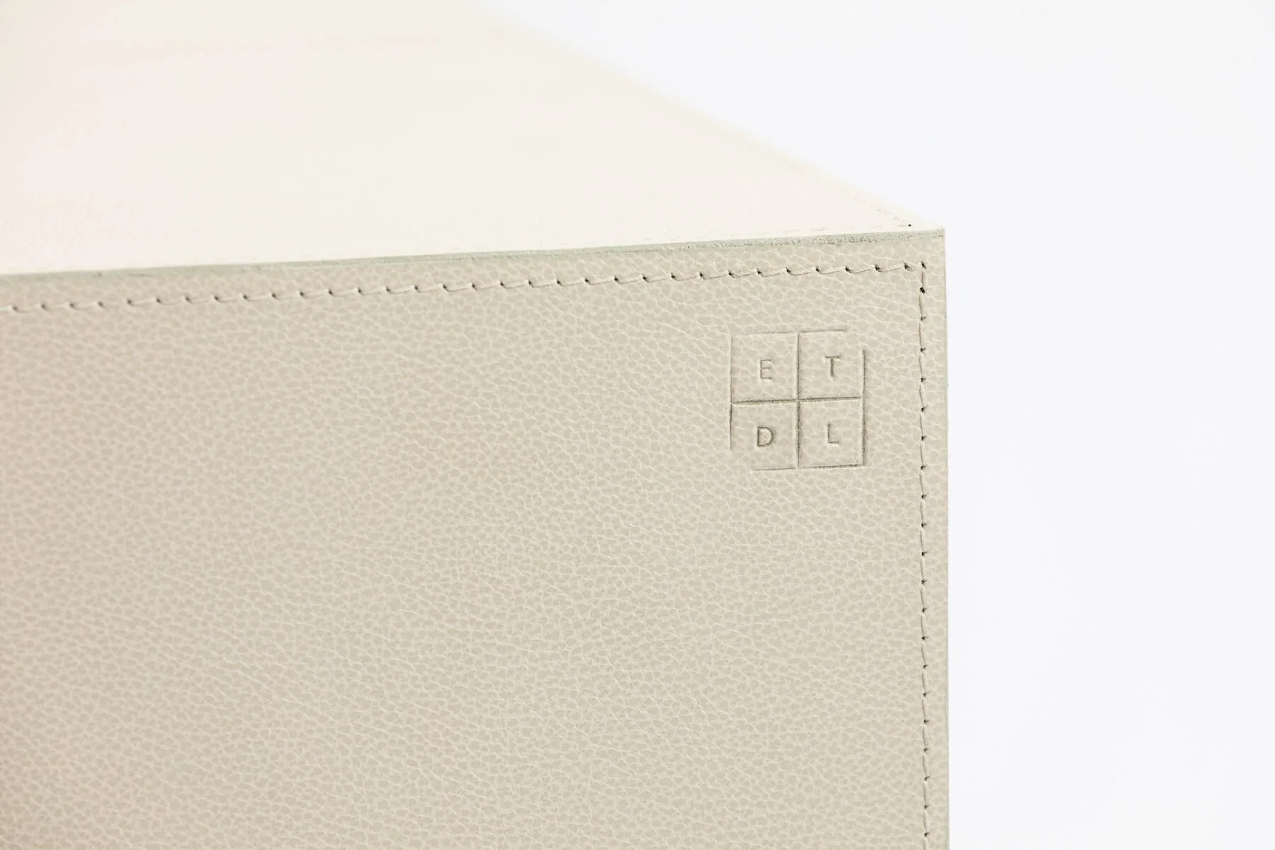 Arun Table Bronze 1 Drawer Pumice Leather — bedside table