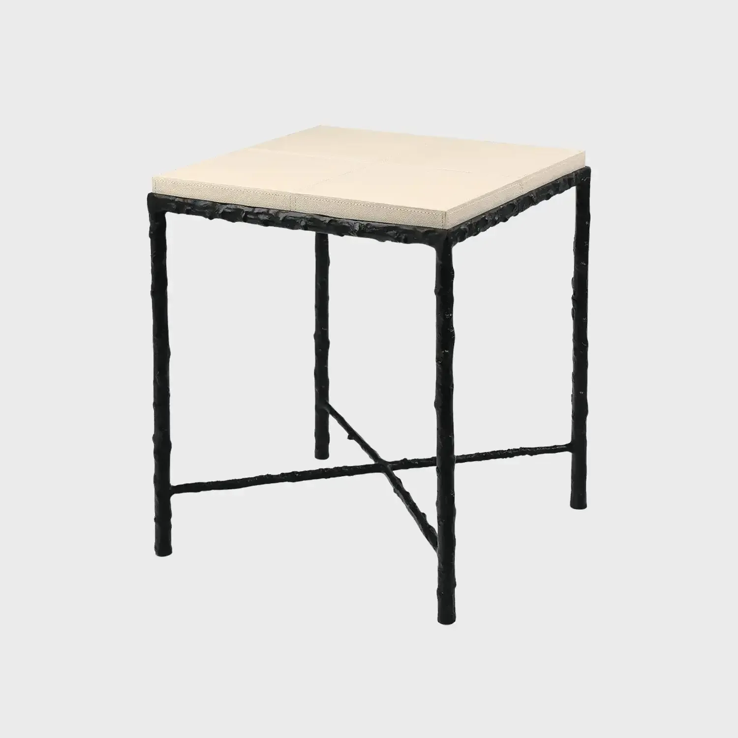 Arun Table Bronze Pumice Leather, Bronze Nera finish