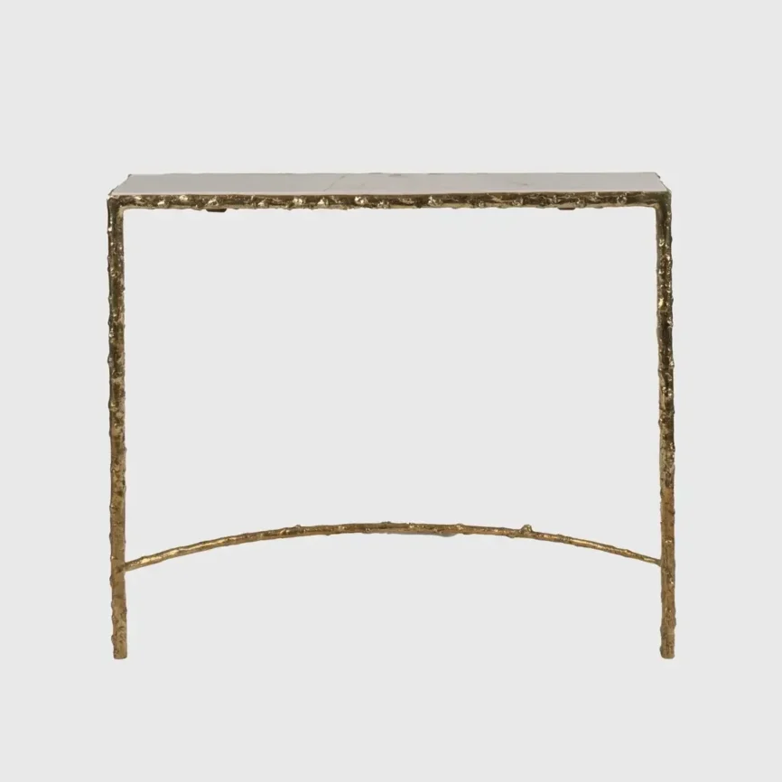 Arun Wall Console Bronze D'oro, 91×23×76.5 cm