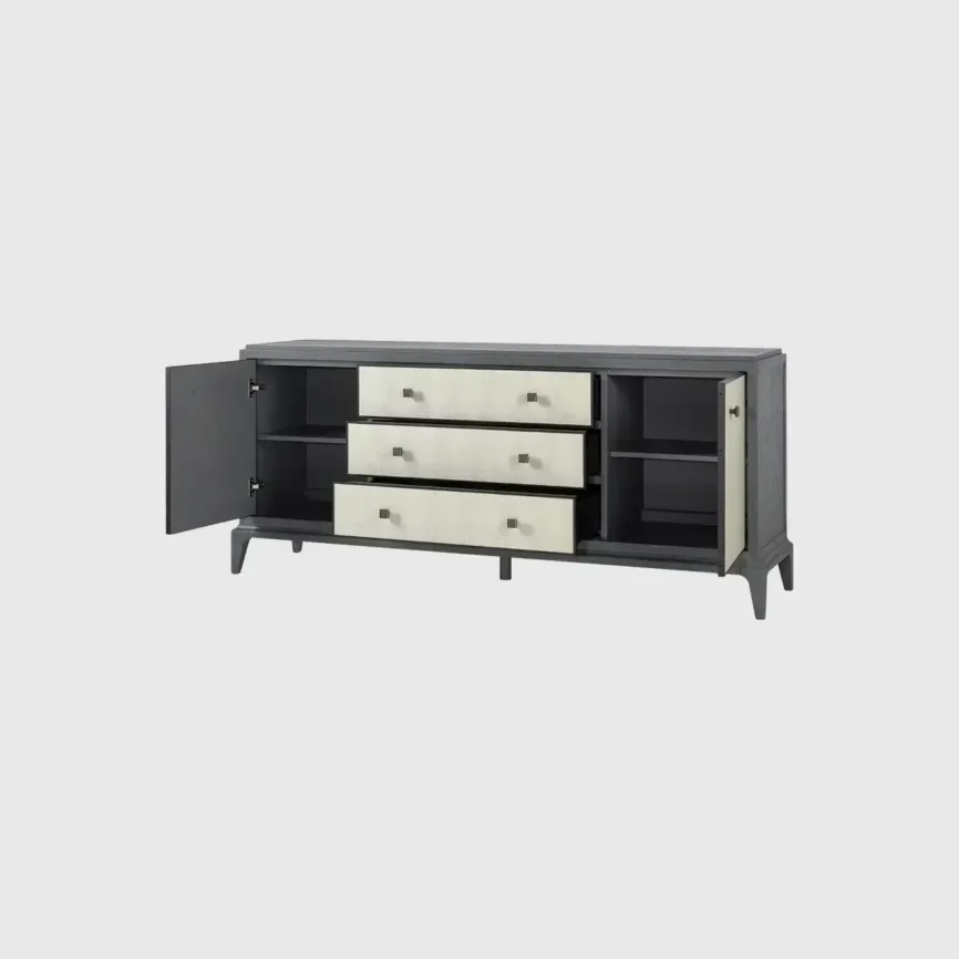 Astoria Cabinet in Graphite Grey with Shagreen Fronts — cabinet