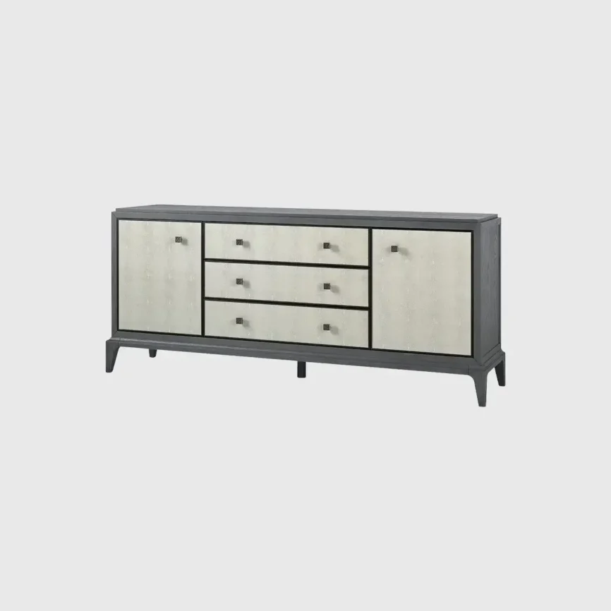 Astoria Cabinet in Graphite Grey with Shagreen Fronts — The Astoria Cabinet in Graphite Grey with Shagreen Fronts elevates…