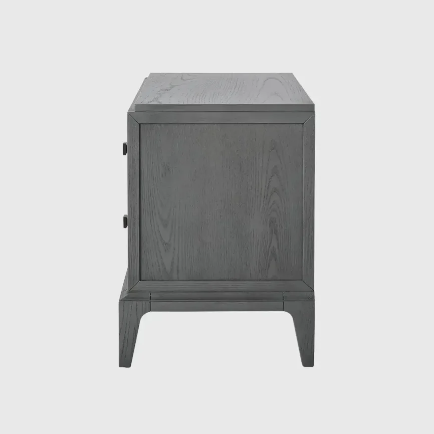 Astoria Nightstand Large Graphite Grey Shagreen — bedside table