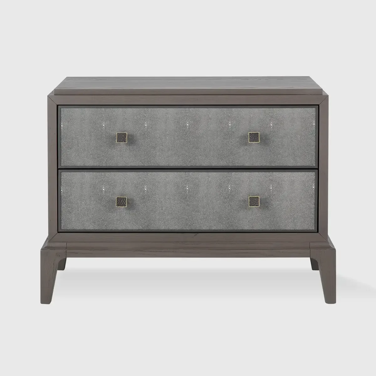 Astoria Nightstand Large Macchiato with Shagreen, Macchiato finish