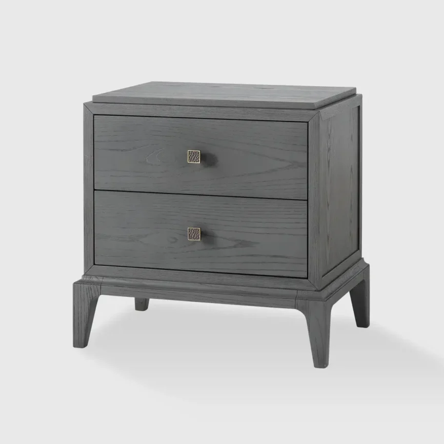 Astoria Nightstand Small Graphite Grey, 60×43×60 cm
