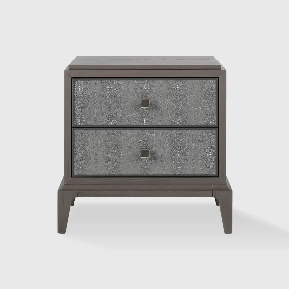 Astoria Nightstand Small Macchiato with Shagreen, Macchiato finish