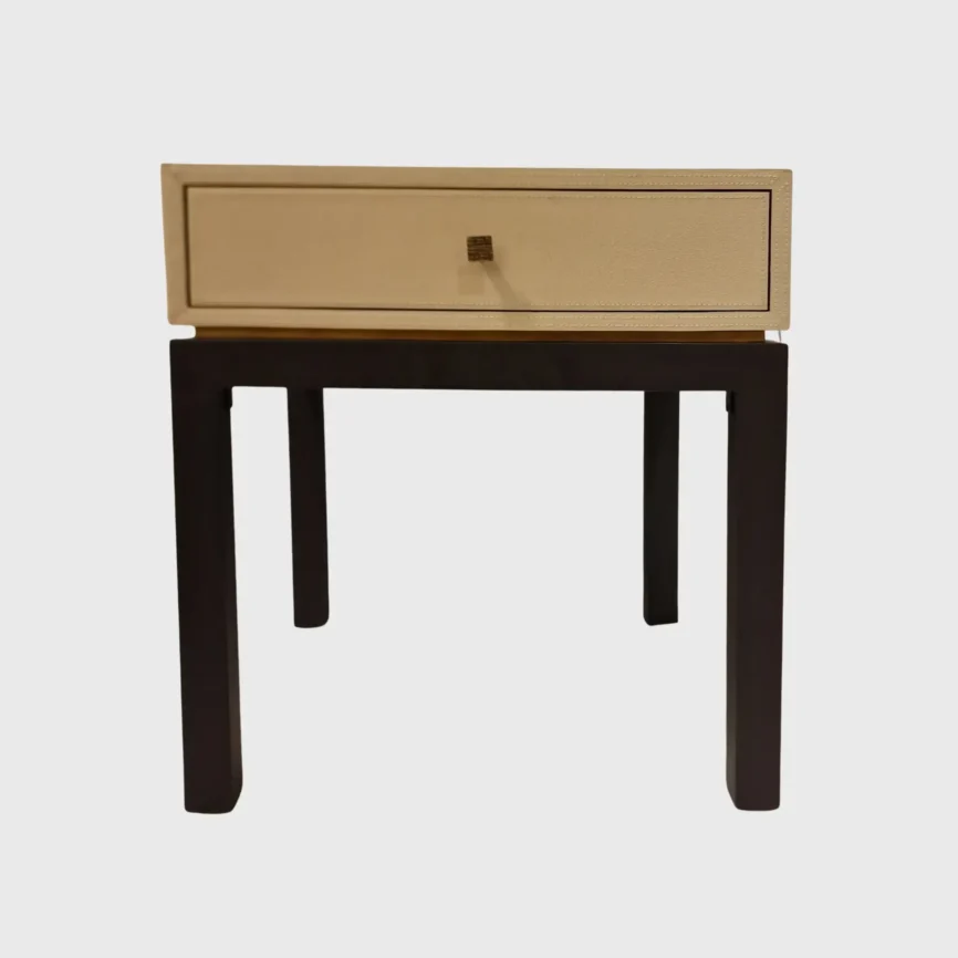 Barrington Bedside Pumice Leather, Pumice Leather finish