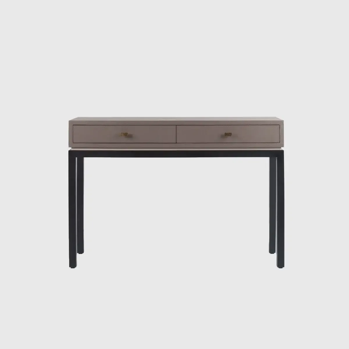 Barrington Console 2 Drawer Putty Leather, Putty Leather finish