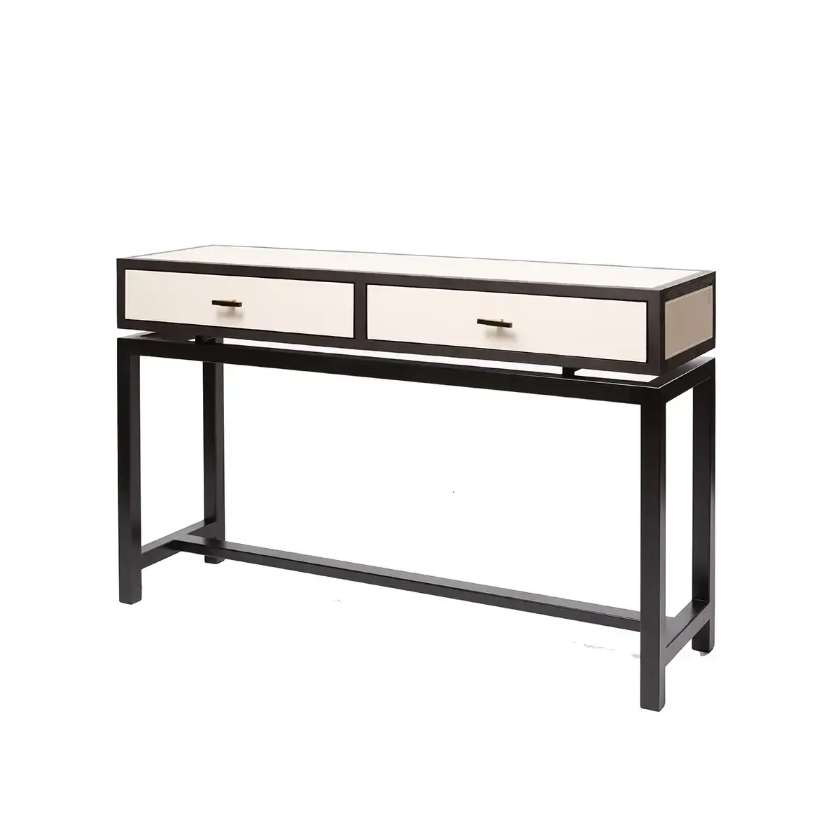 Bertie Console 2 Drawer Pumice Leather, Bertie collection