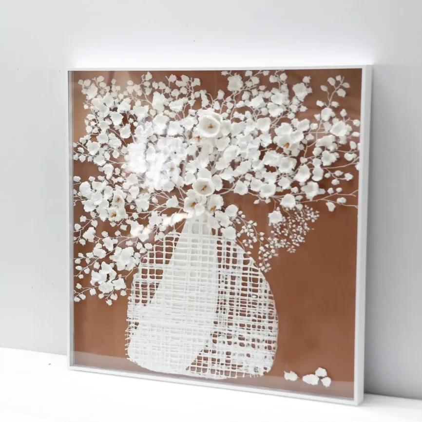 Terrabloom Handmade Dimensional Paper Wall Art 2 — Introduce warmth, elegance, and artisanal craftsmanship into your home…