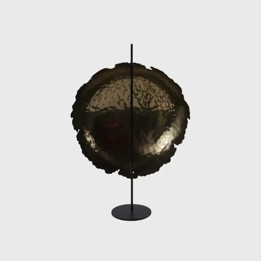 Broken Steel Large Round Black, 32×10×47 cm