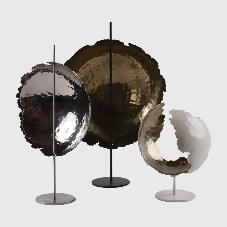 Broken Steel Silver — bronze sculpture