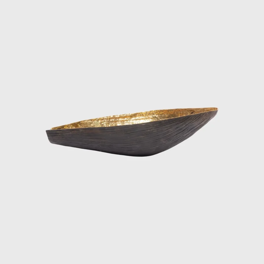 Bronze Banana Blossom Bowl, Bronze d'Oro finish