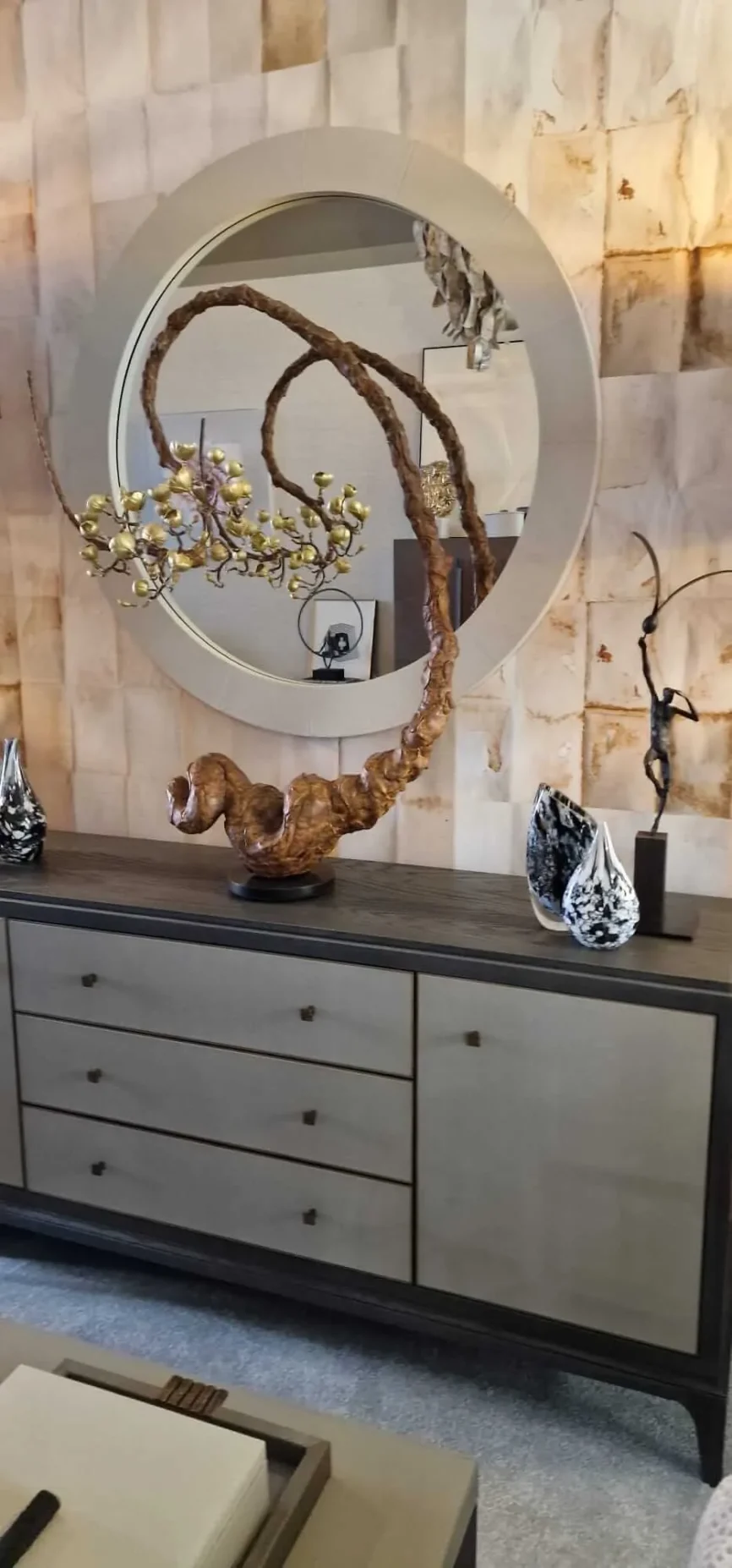 Bronze Blossom Sculpture, 90×26×107 cm