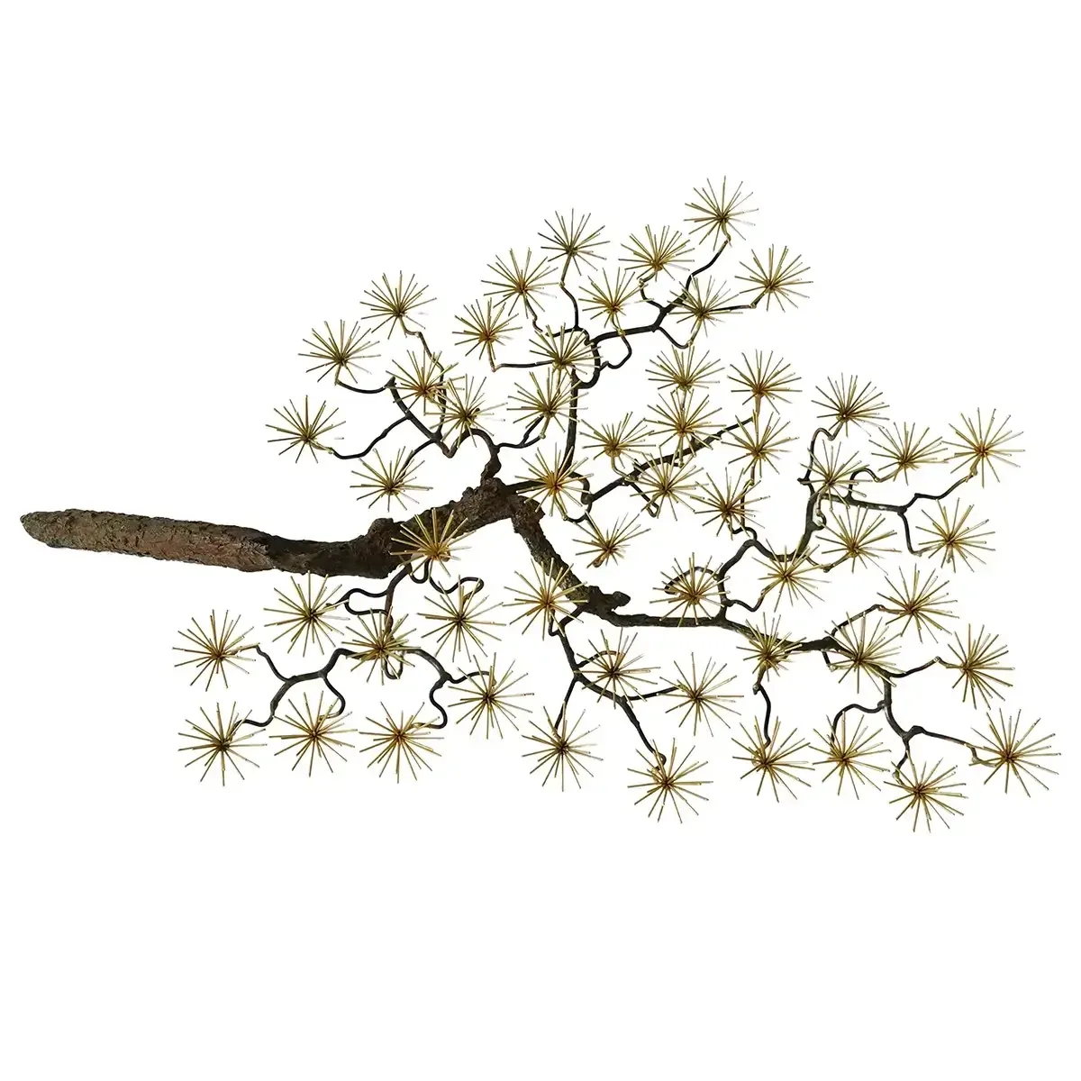 Bronze Bonsai Wall Sculpture, Bronze Dorato finish