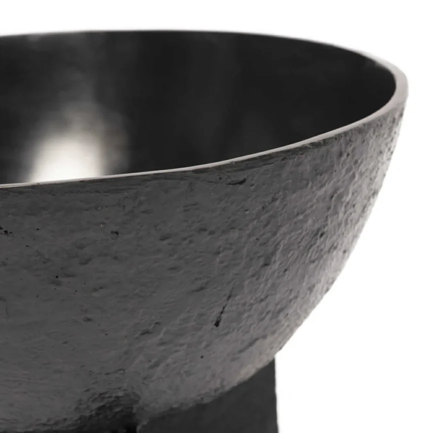 Bronze Brutalist Bowl — Once ready it is heated allowing the wax to pour out, hence the name 'lost wax'!