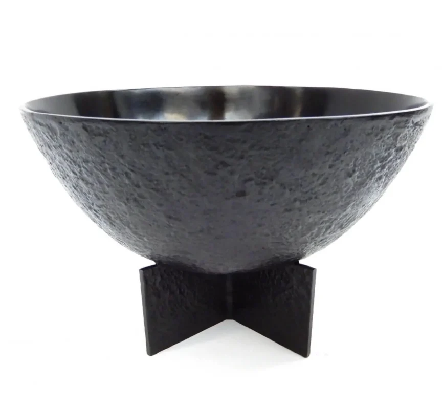 Bronze Brutalist Bowl — Later the mould is broken revealing the bronze casting.