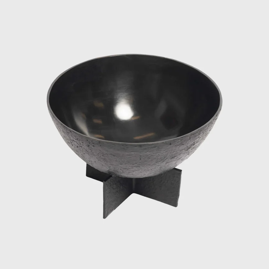 Bronze Brutalist Bowl — Later the mould is broken revealing the bronze casting.