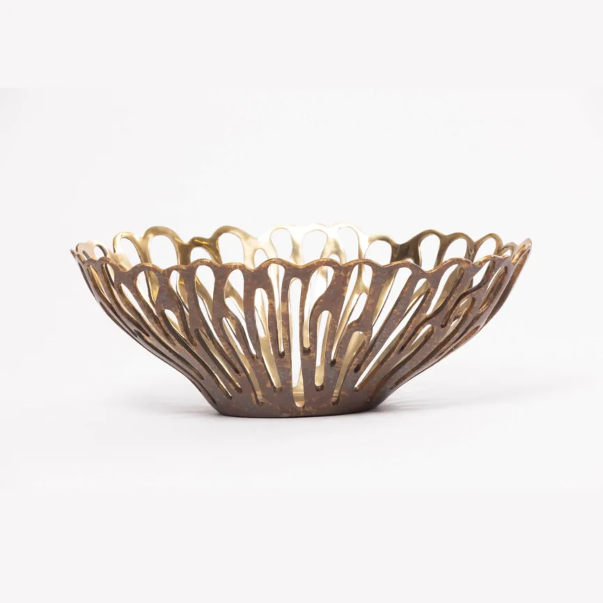 Bronze Butterfly Bowl, Bronze Nera finish
