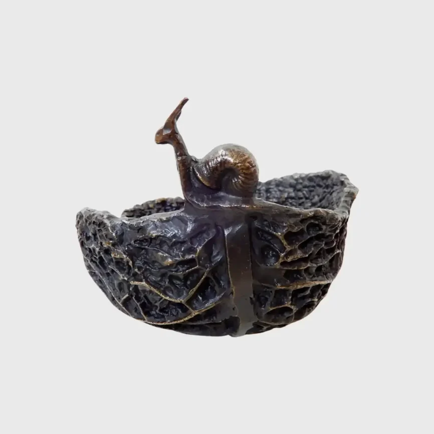 Bronze Cabbage Bowl, Bronze Nera finish