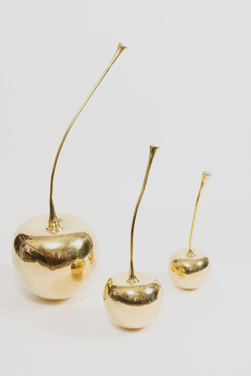 Bronze Cherries Gold — bronze sculpture