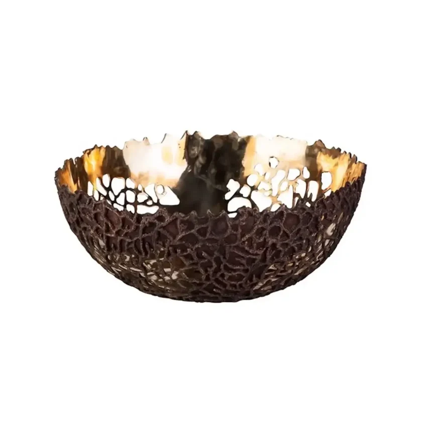 Bronze Coral Bowl, Bronze Nera finish
