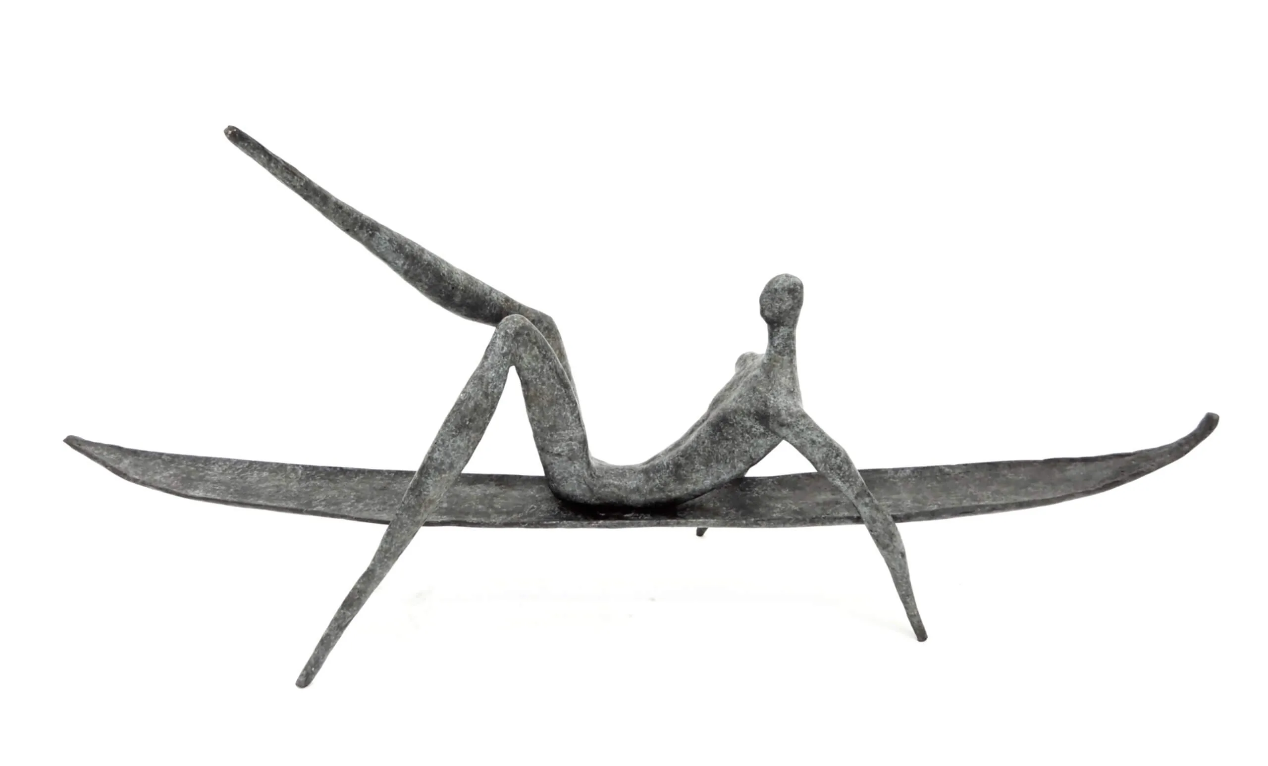 Bronze Figure Reclining — bronze sculpture
