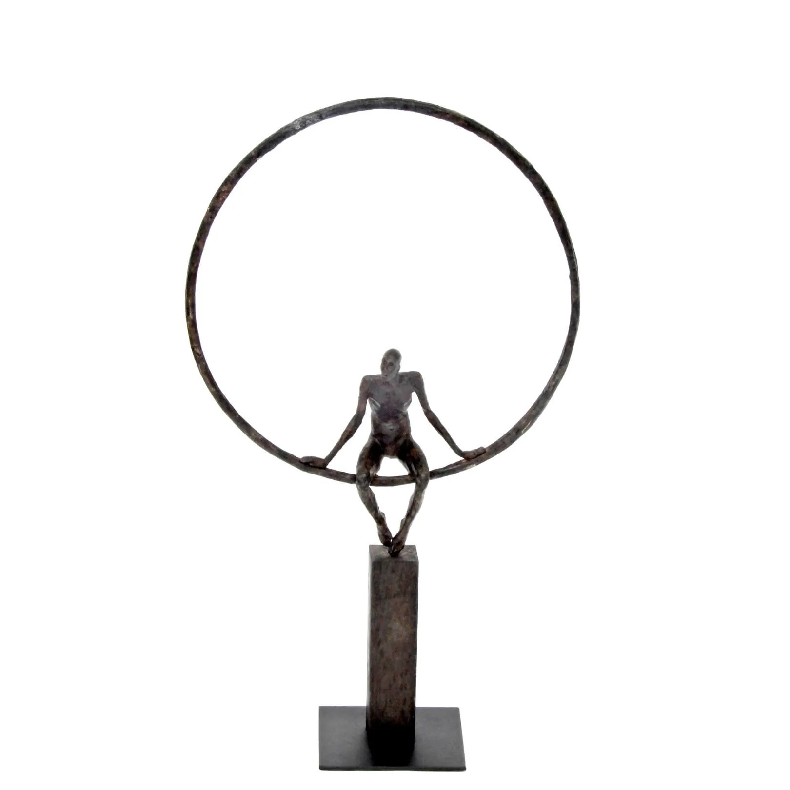 Bronze Figure The Observer, Bronze Nera finish