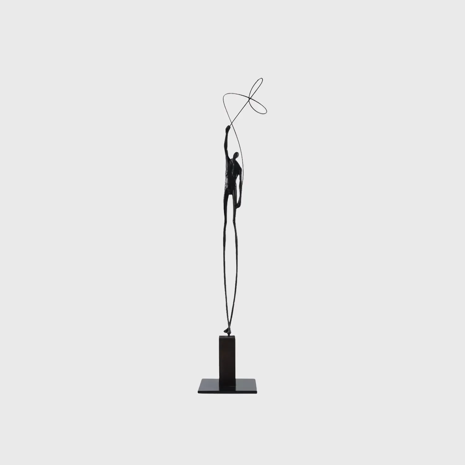 Bronze Figure with Infinity, 20×20×100 cm