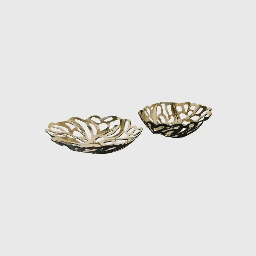 Bronze Flower Bowl — bronze sculpture