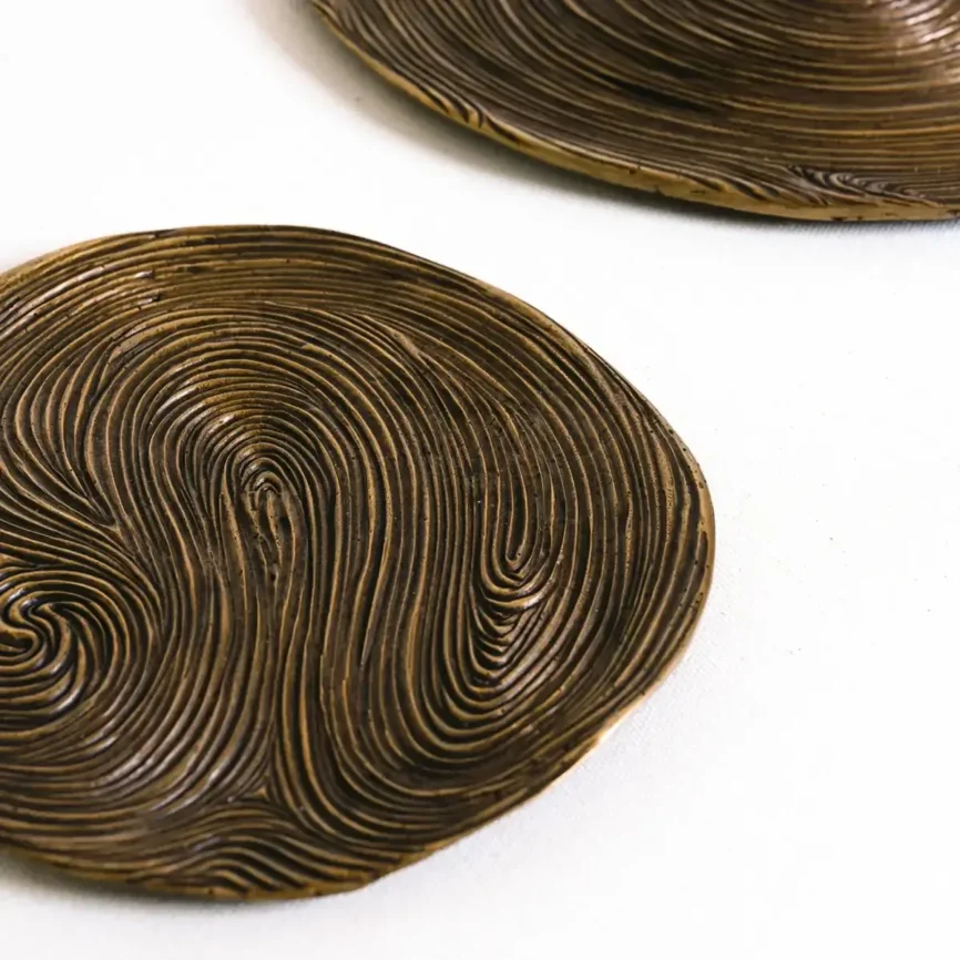 Bronze Forest Plate — bronze sculpture
