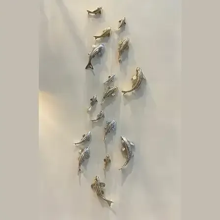 Bronze Koi Fish Wall Sculptures — bronze sculpture