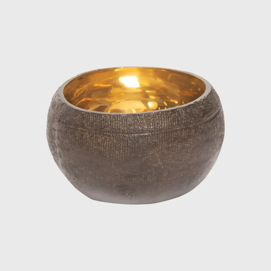 Bronze Lava Bowl, Bronze Nera finish