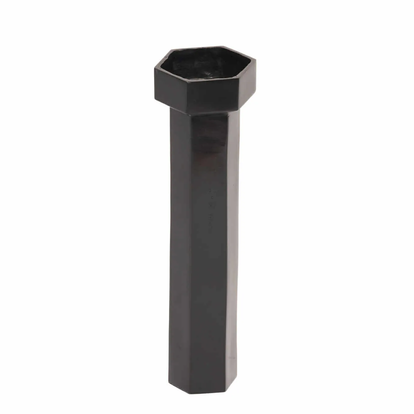 Bronze Nera Hexagon Vase High, Bronze Nera finish