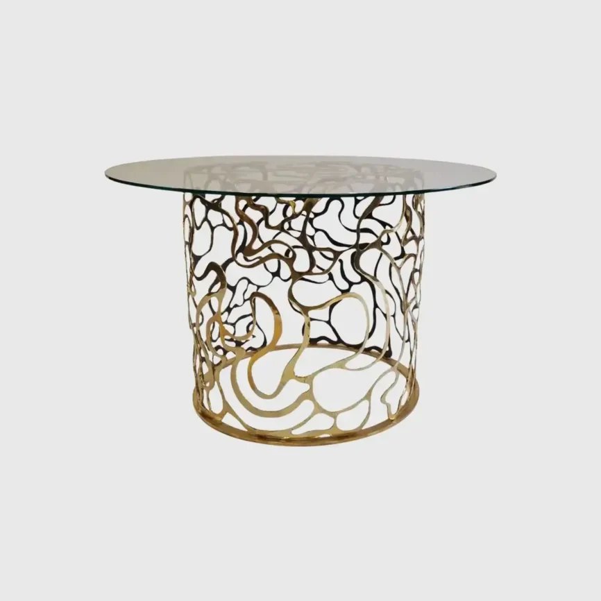Bronze River Centre - Dining Table, Bronze Dorato finish
