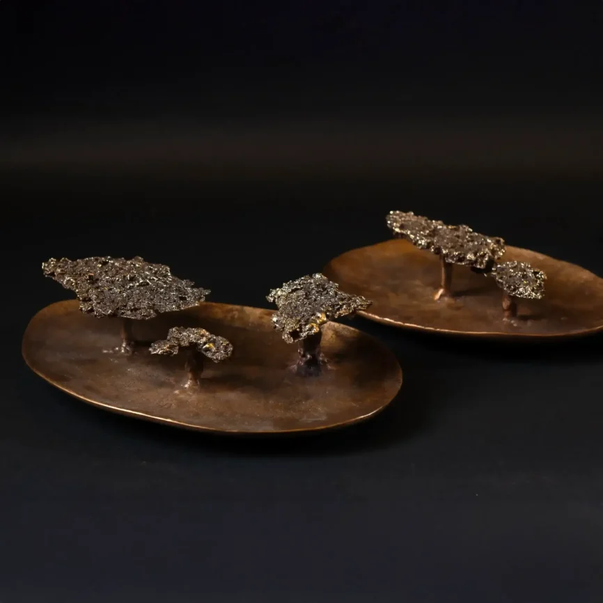 Bronze Savannah Plate, Bronze Dorato finish