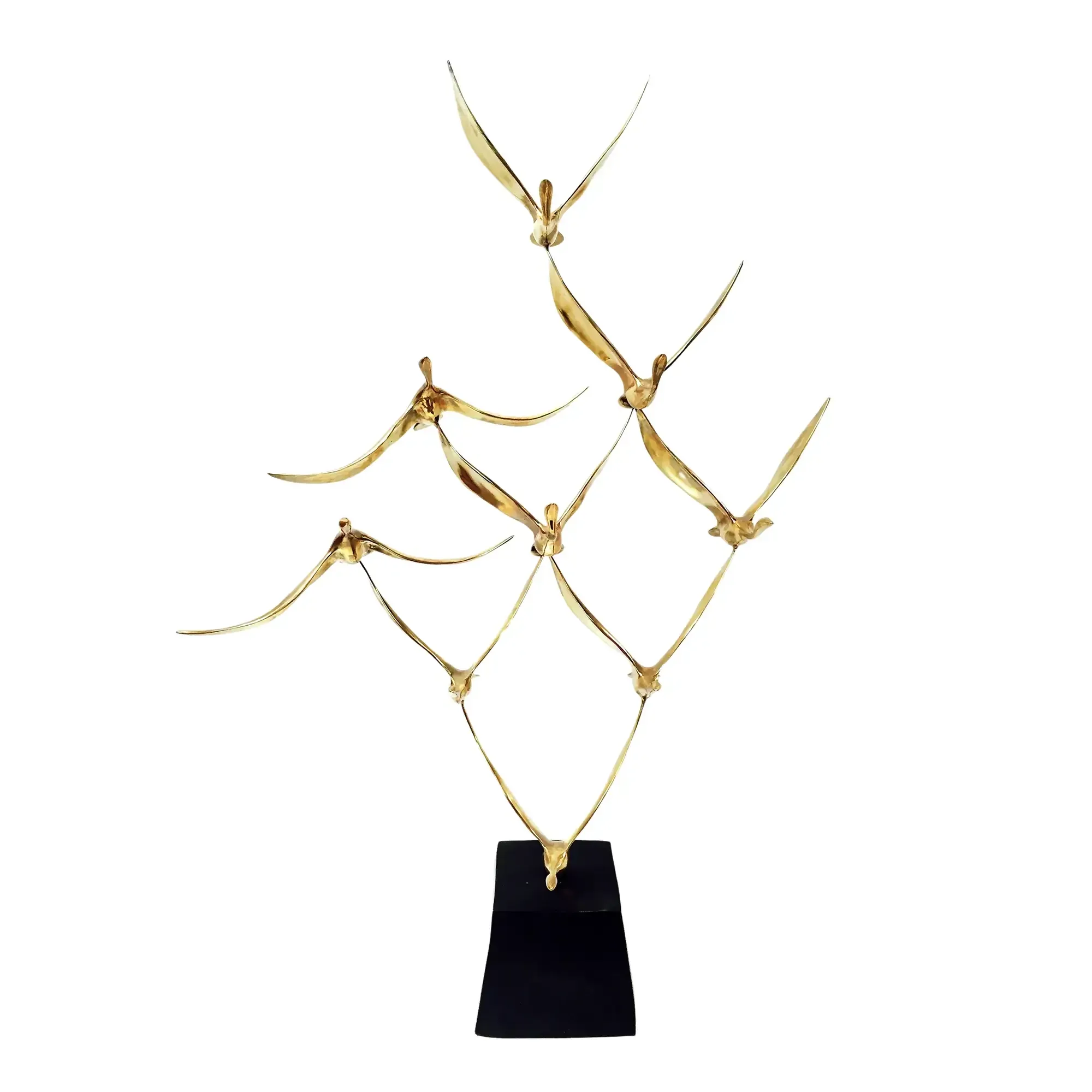 Bronze Sculpture Flight 9, Bronze d'Oro finish
