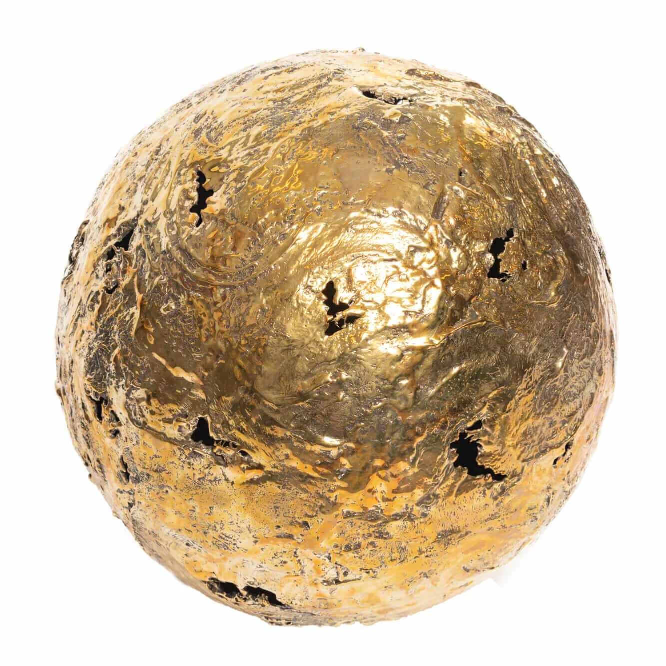 Bronze Sculpture Globe, Bronze Nera finish