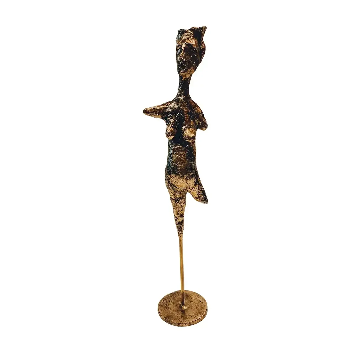 Bronze Sculpture Tall Torso Gold, Bronze d'Oro finish